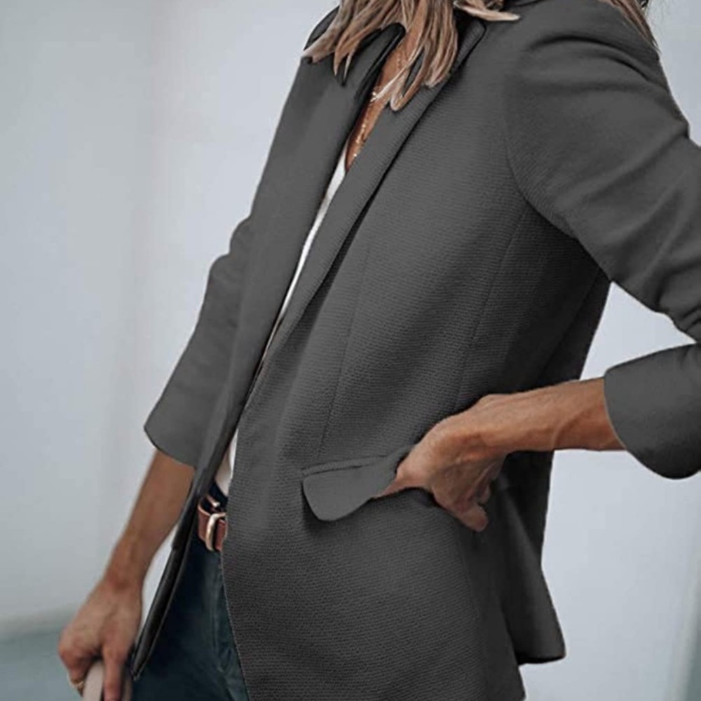 Grey Business Causal Blazer